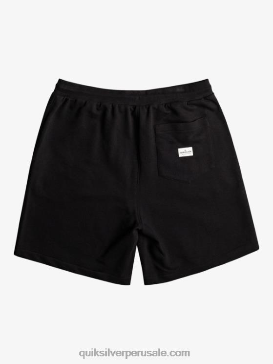 Quiksilver N8LNT1660 hombres negro shorts de chándal orgánicos essentials 19