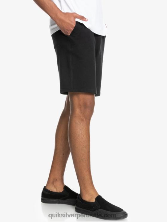 Quiksilver N8LNT1660 hombres negro shorts de chándal orgánicos essentials 19