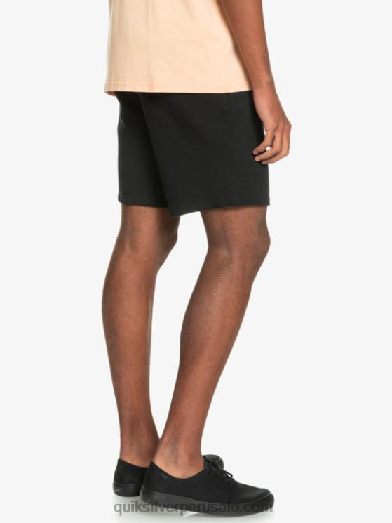 Quiksilver N8LNT1660 hombres negro shorts de chándal orgánicos essentials 19