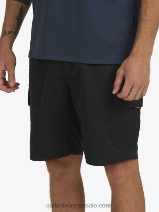 Quiksilver N8LNT1727 hombres negro shorts cargo waterman maldive 20