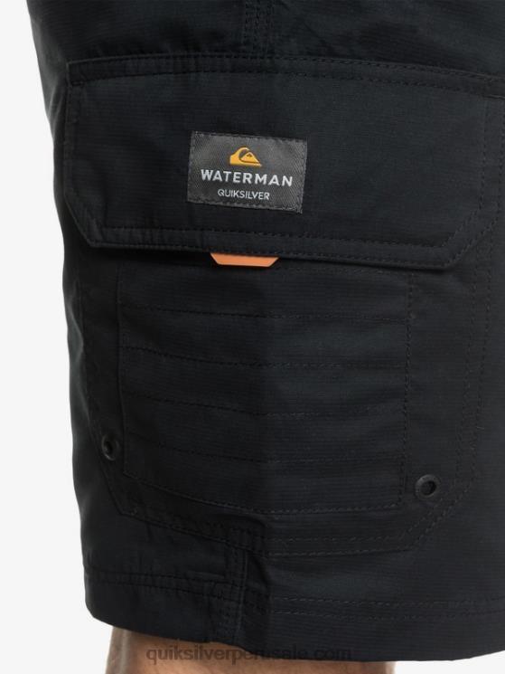 Quiksilver N8LNT1727 hombres negro shorts cargo waterman maldive 20