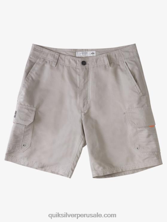 Quiksilver N8LNT1728 hombres pedernal gris shorts cargo waterman maldive 20