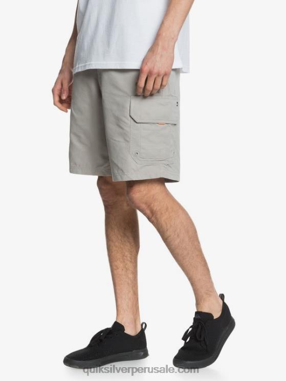 Quiksilver N8LNT1728 hombres pedernal gris shorts cargo waterman maldive 20