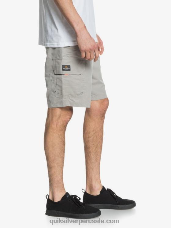Quiksilver N8LNT1728 hombres pedernal gris shorts cargo waterman maldive 20