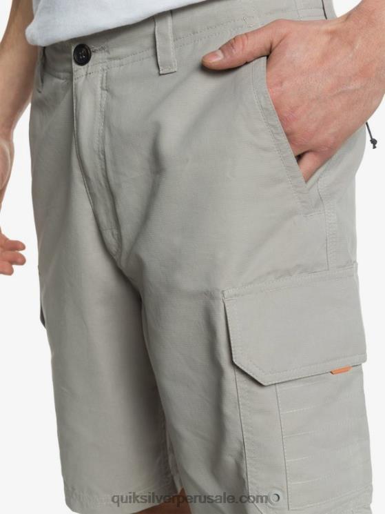 Quiksilver N8LNT1728 hombres pedernal gris shorts cargo waterman maldive 20