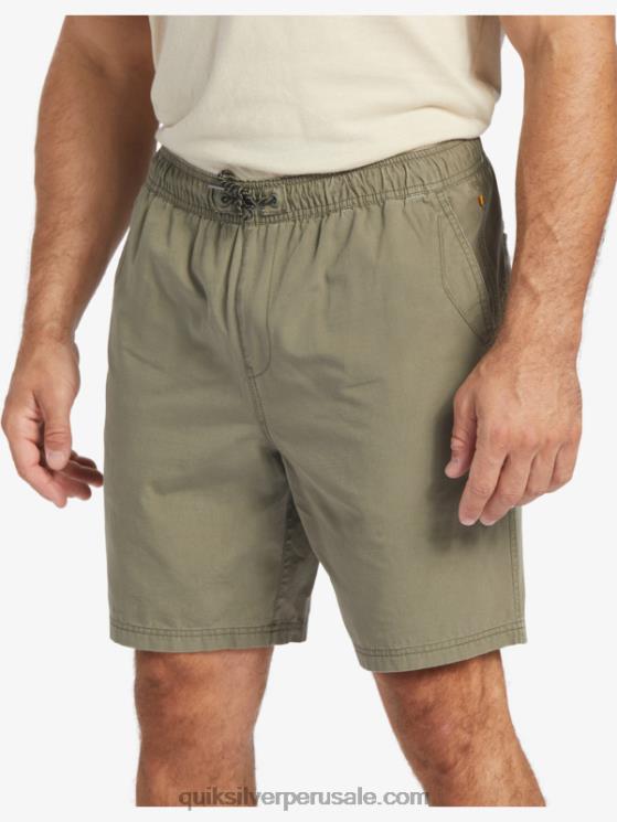 Quiksilver N8LNT253 hombres aceituna polvorienta shorts waterman last light elastizados 19