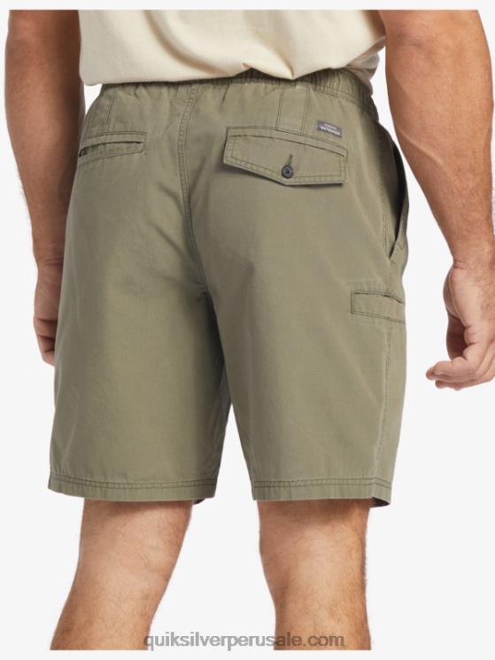 Quiksilver N8LNT253 hombres aceituna polvorienta shorts waterman last light elastizados 19