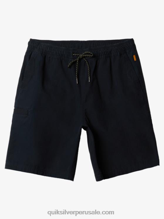 Quiksilver N8LNT256 hombres negro shorts waterman last light elastizados 19