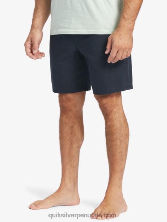 Quiksilver N8LNT256 hombres negro shorts waterman last light elastizados 19