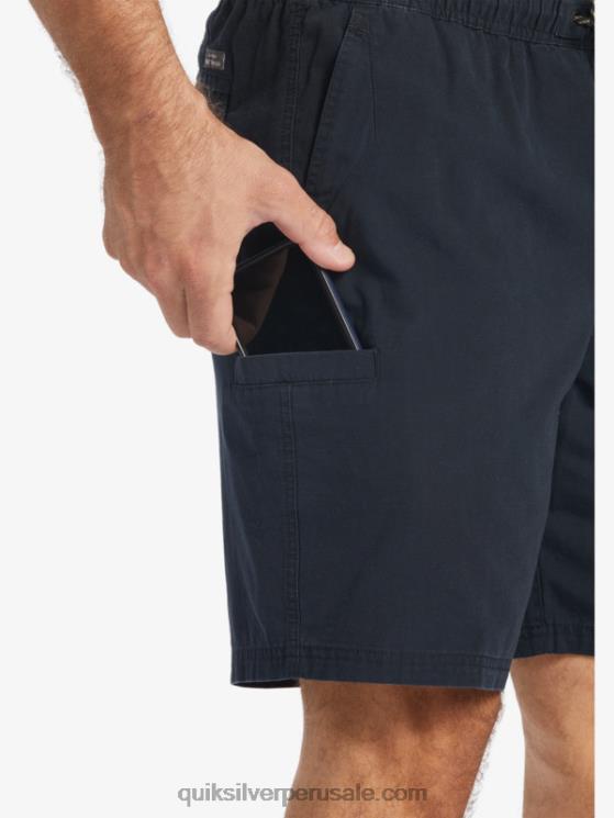 Quiksilver N8LNT256 hombres negro shorts waterman last light elastizados 19