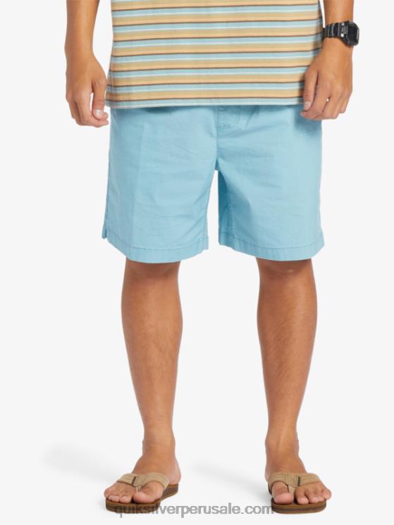 Quiksilver N8LNT319 hombres camafeo azul shorts elásticos taxer