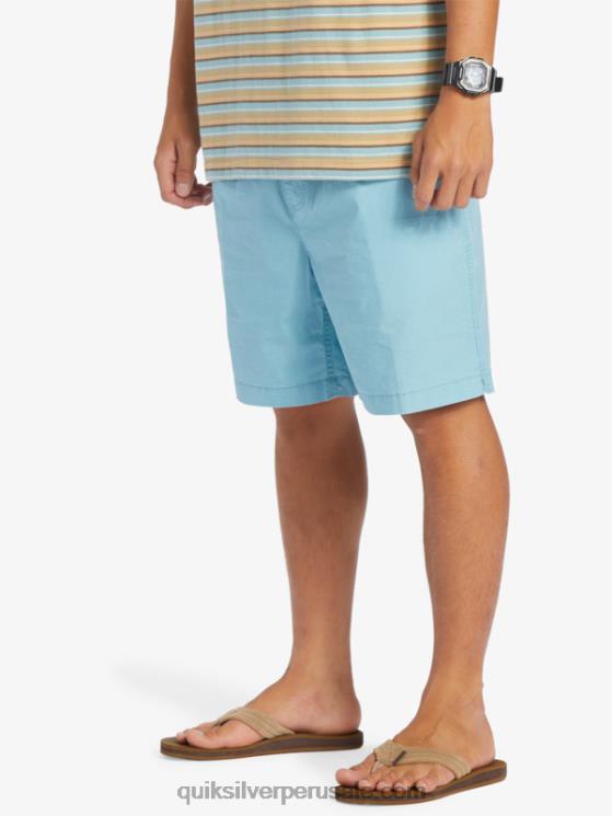 Quiksilver N8LNT319 hombres camafeo azul shorts elásticos taxer