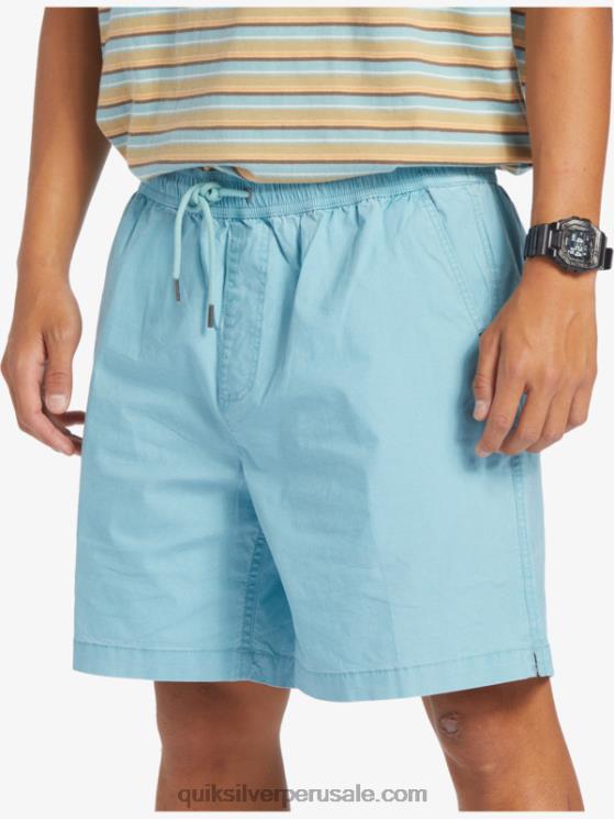 Quiksilver N8LNT319 hombres camafeo azul shorts elásticos taxer