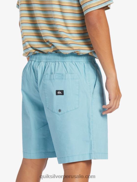 Quiksilver N8LNT319 hombres camafeo azul shorts elásticos taxer