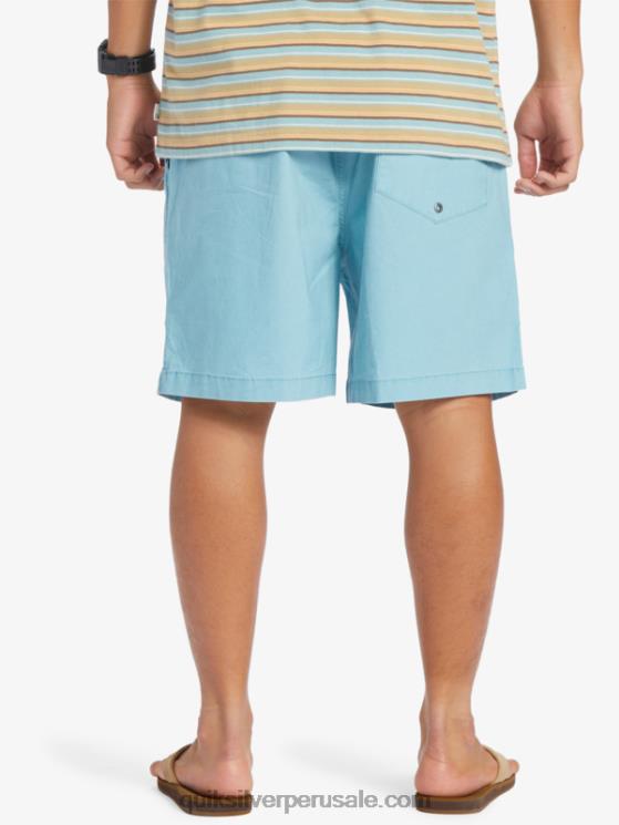 Quiksilver N8LNT319 hombres camafeo azul shorts elásticos taxer