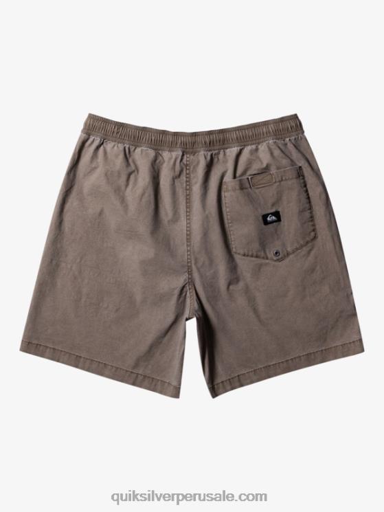 Quiksilver N8LNT322 hombres chispas de chocolate shorts elásticos taxer