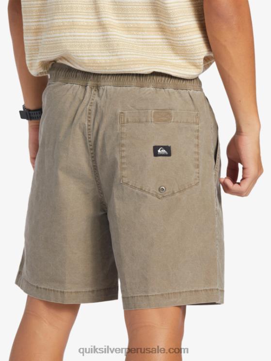 Quiksilver N8LNT322 hombres chispas de chocolate shorts elásticos taxer