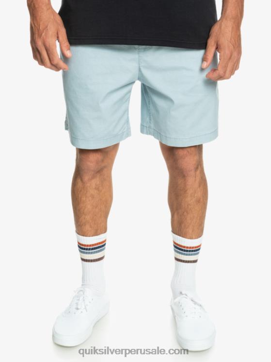 Quiksilver N8LNT324 hombres azul celeste shorts elásticos taxer