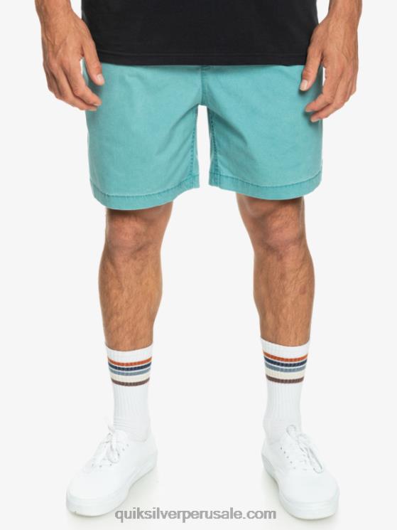 Quiksilver N8LNT325 hombres azul bretaña shorts elásticos taxer