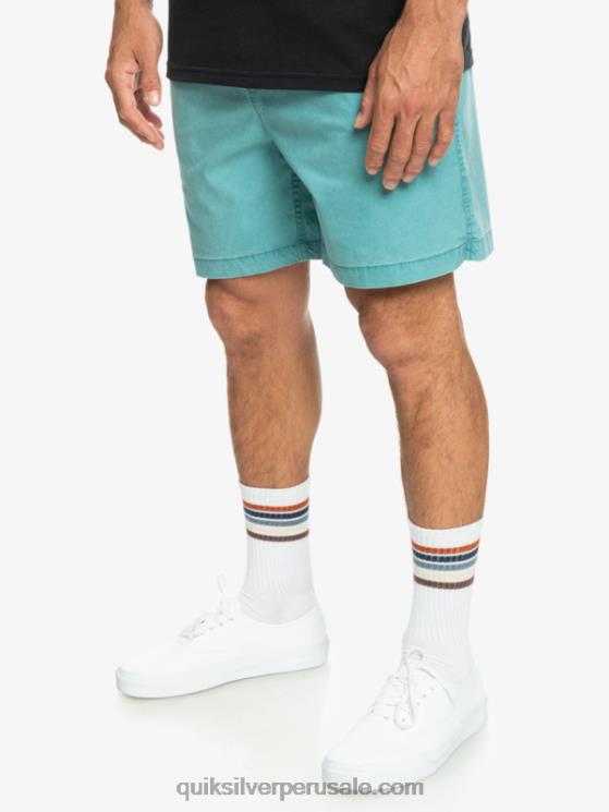 Quiksilver N8LNT325 hombres azul bretaña shorts elásticos taxer