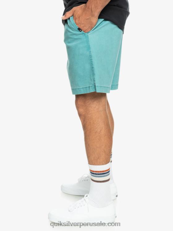 Quiksilver N8LNT325 hombres azul bretaña shorts elásticos taxer