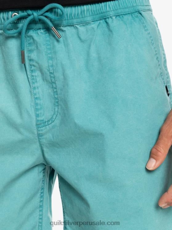 Quiksilver N8LNT325 hombres azul bretaña shorts elásticos taxer