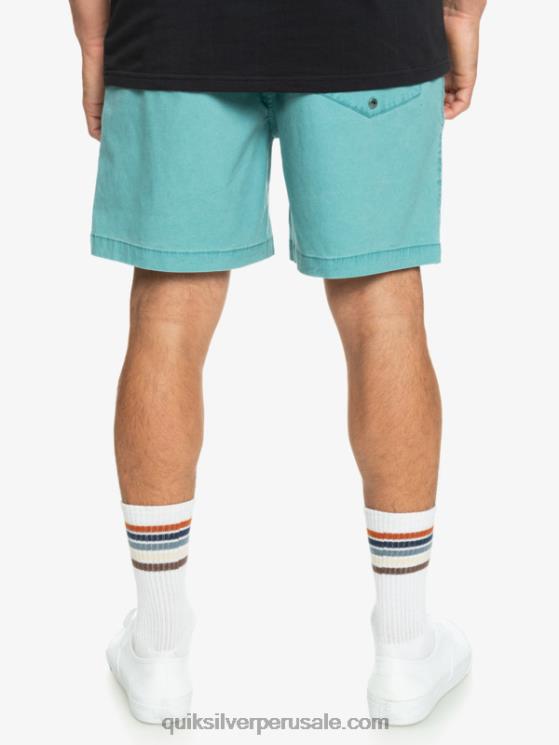 Quiksilver N8LNT325 hombres azul bretaña shorts elásticos taxer