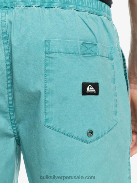 Quiksilver N8LNT325 hombres azul bretaña shorts elásticos taxer