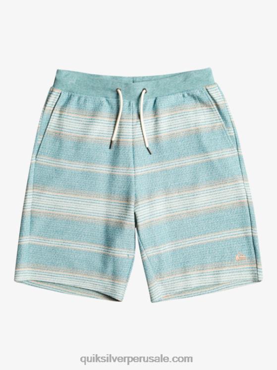 Quiksilver N8LNT331 hombres raya otway azul bretaña grandes pantalones cortos de chándal otway