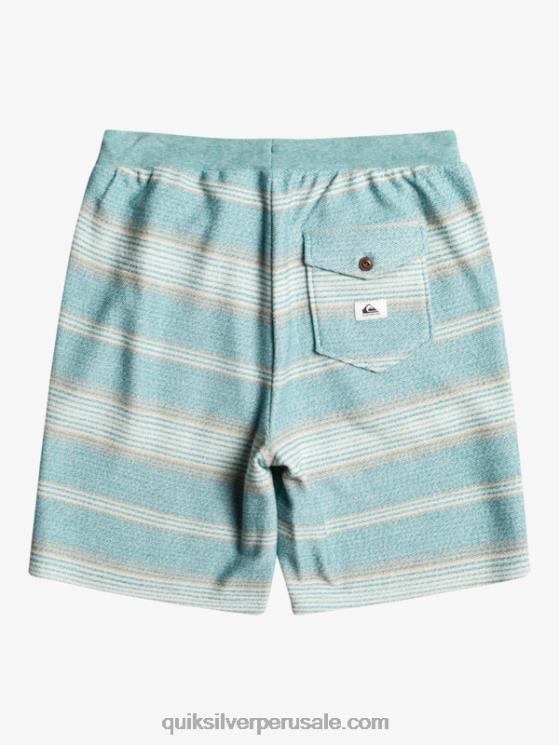 Quiksilver N8LNT331 hombres raya otway azul bretaña grandes pantalones cortos de chándal otway