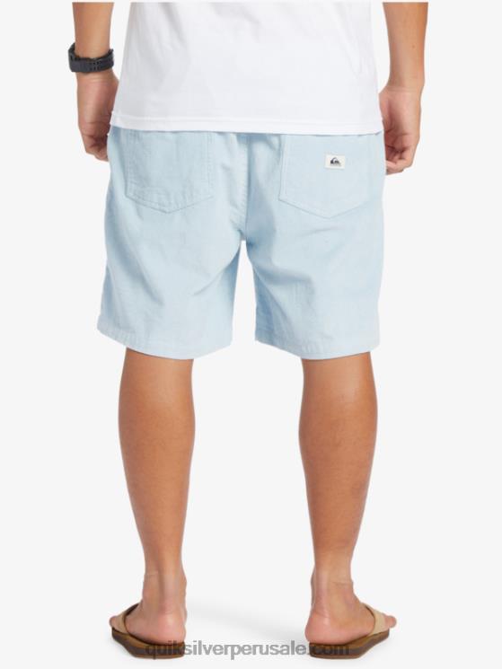Quiksilver N8LNT361 hombres azul celeste shorts de pana taxer
