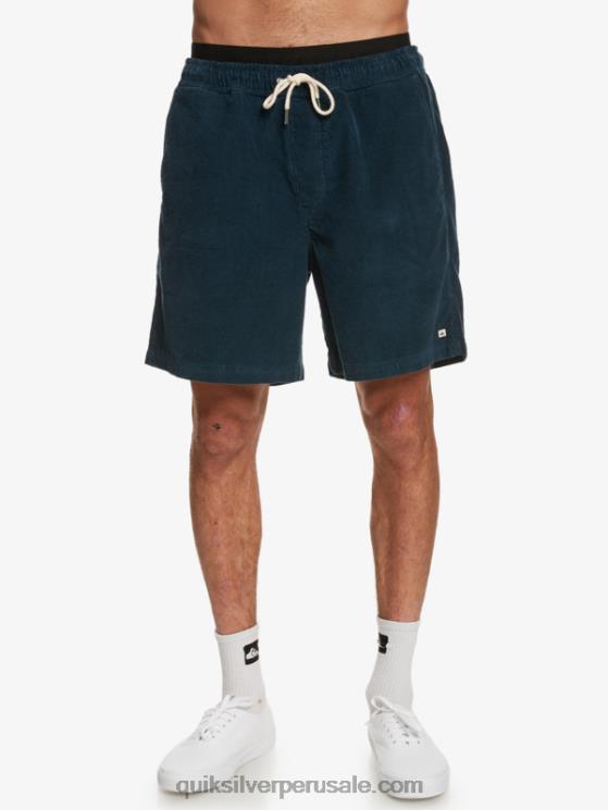 Quiksilver N8LNT362 hombres azul marino medianoche shorts de pana taxer