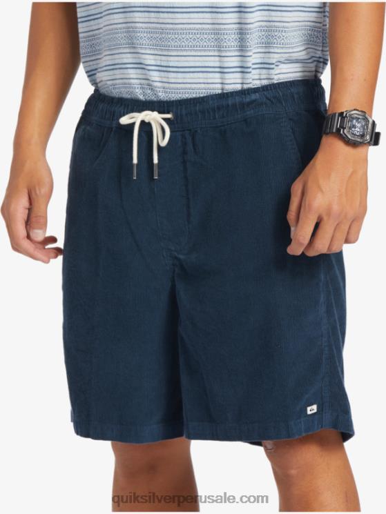 Quiksilver N8LNT362 hombres azul marino medianoche shorts de pana taxer