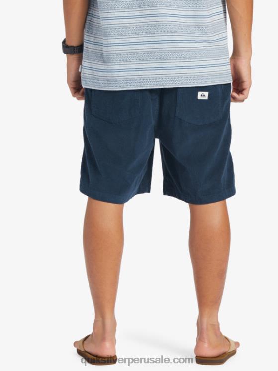 Quiksilver N8LNT362 hombres azul marino medianoche shorts de pana taxer
