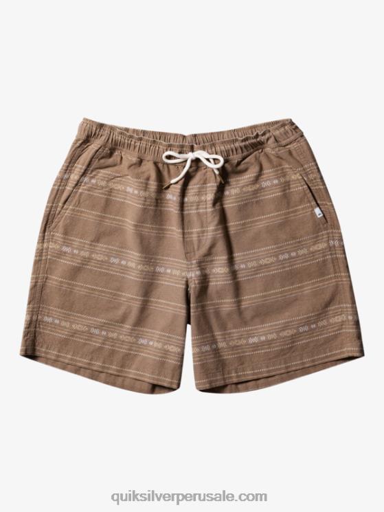Quiksilver N8LNT421 hombres mini jacquard gris oliva pantalones cortos taxer en jacquard