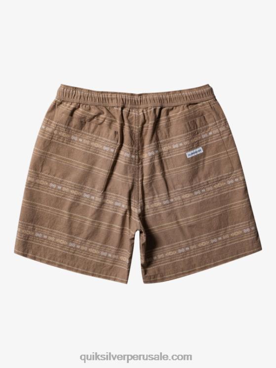 Quiksilver N8LNT421 hombres mini jacquard gris oliva pantalones cortos taxer en jacquard