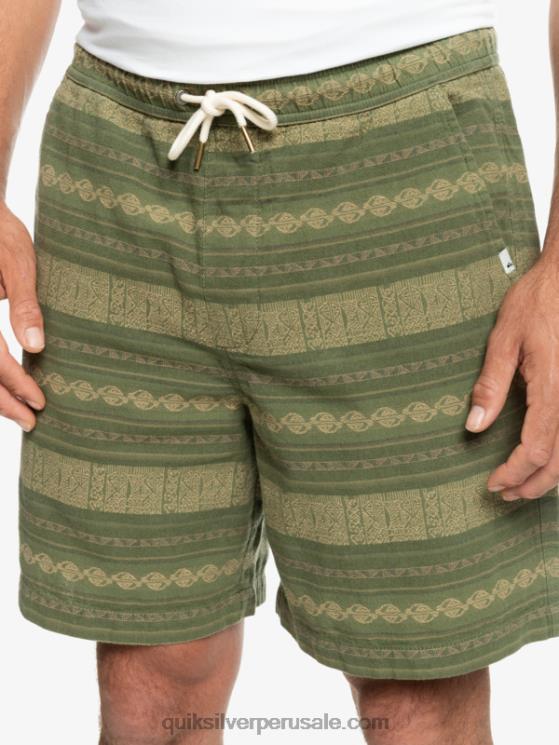 Quiksilver N8LNT422 hombres trébol de cuatro hojas taxer jacquar pantalones cortos taxer en jacquard