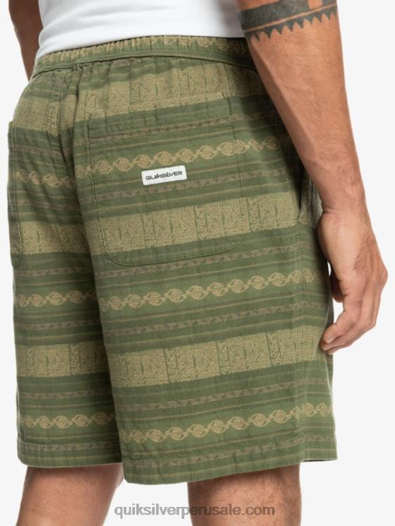 Quiksilver N8LNT422 hombres trébol de cuatro hojas taxer jacquar pantalones cortos taxer en jacquard