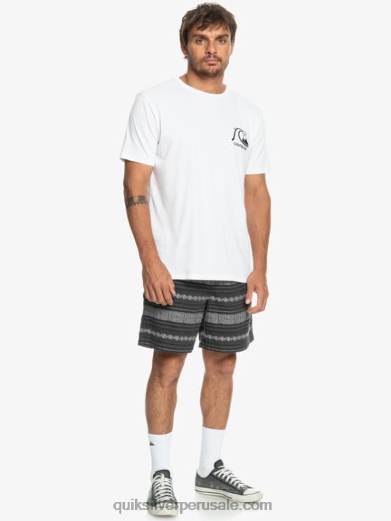 Quiksilver N8LNT423 hombres negro taxer jaquard hori pantalones cortos taxer en jacquard