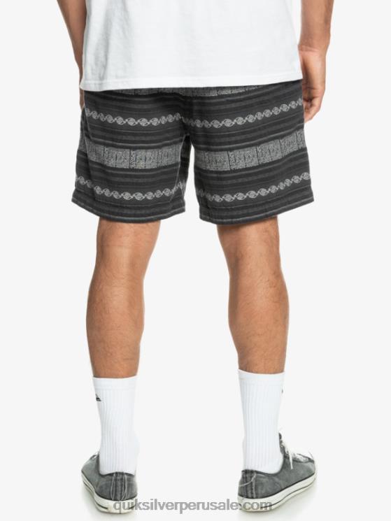 Quiksilver N8LNT423 hombres negro taxer jaquard hori pantalones cortos taxer en jacquard