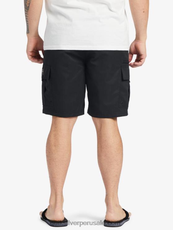 Quiksilver N8LNT785 hombres negro Pantalones cortos Waterman Maldive Atoll Cargo 20