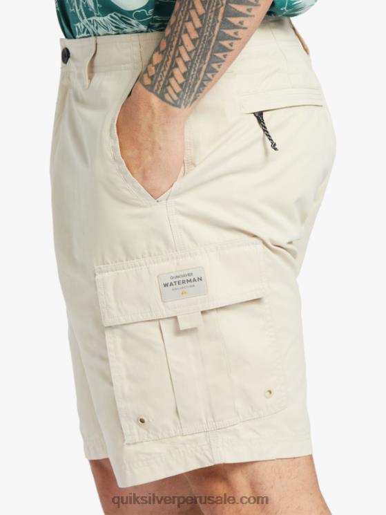 Quiksilver N8LNT786 hombres arroz integral Pantalones cortos Waterman Maldive Atoll Cargo 20