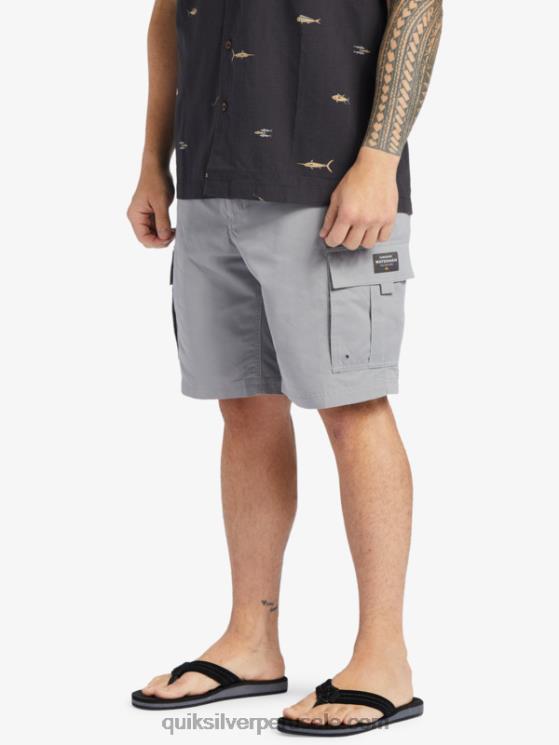 Quiksilver N8LNT788 hombres piel de tiburon Pantalones cortos Waterman Maldive Atoll Cargo 20