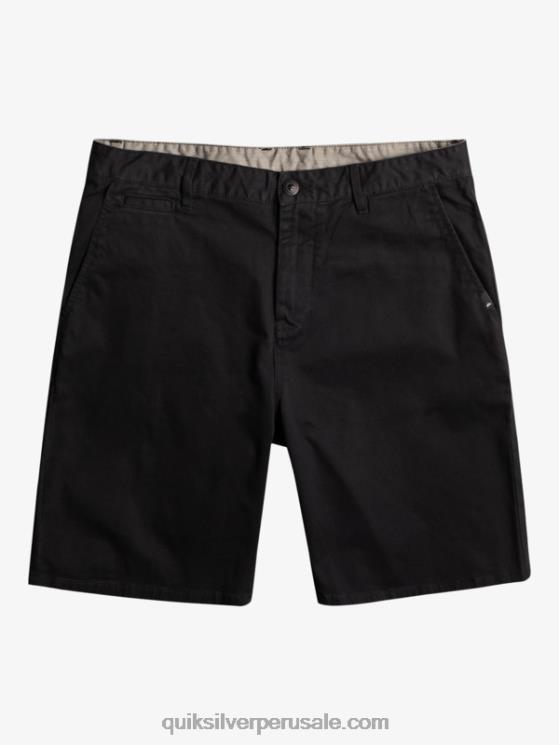 Quiksilver N8LNT856 hombres negro shorts chinos elásticos daily union 20