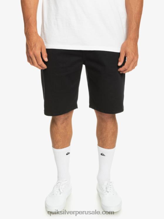 Quiksilver N8LNT856 hombres negro shorts chinos elásticos daily union 20