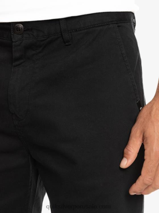Quiksilver N8LNT856 hombres negro shorts chinos elásticos daily union 20