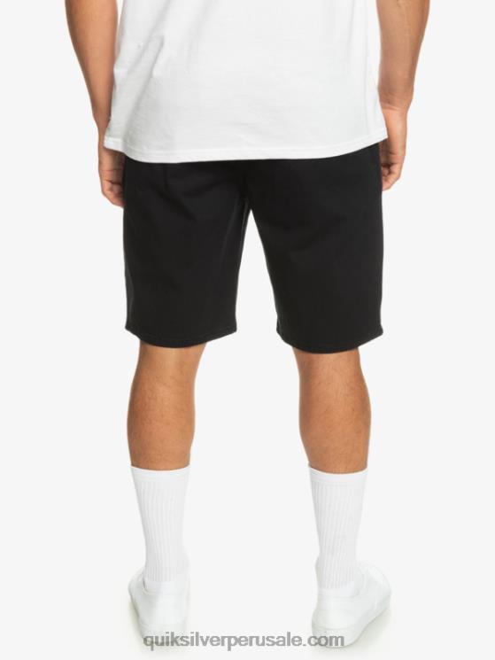 Quiksilver N8LNT856 hombres negro shorts chinos elásticos daily union 20
