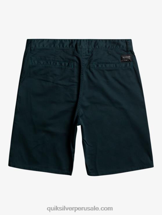 Quiksilver N8LNT857 hombres chaqueta azul marino shorts chinos elásticos daily union 20