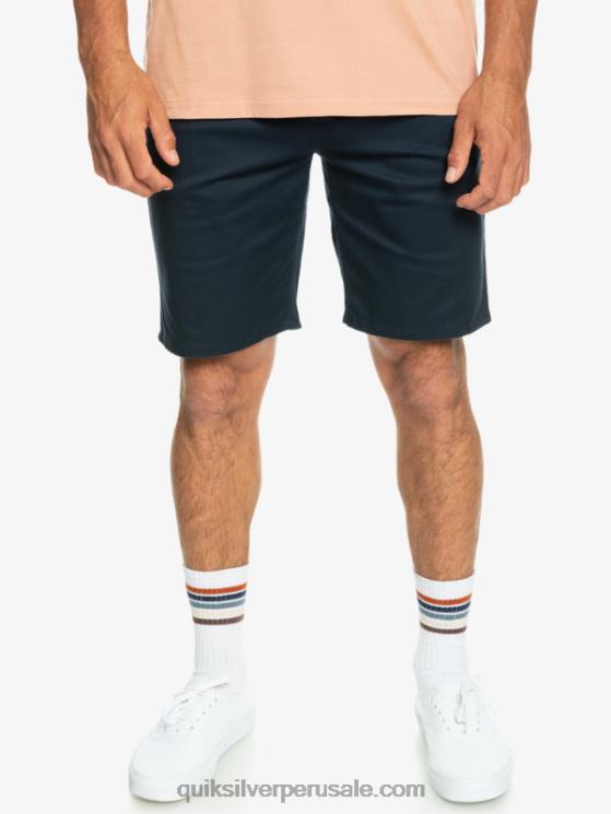 Quiksilver N8LNT857 hombres chaqueta azul marino shorts chinos elásticos daily union 20