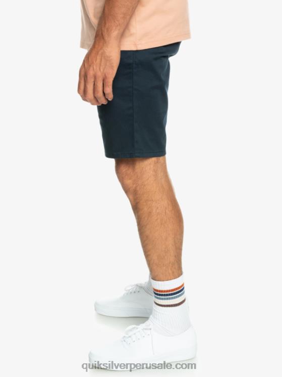 Quiksilver N8LNT857 hombres chaqueta azul marino shorts chinos elásticos daily union 20